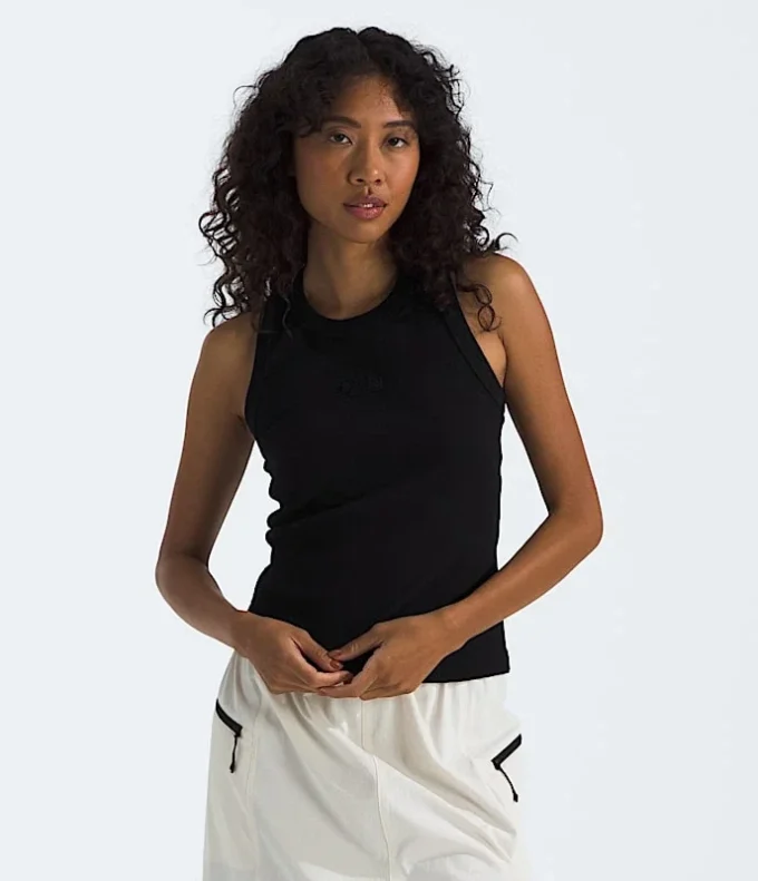 Canotta slim a costine da donna Canotta slim a costine da donna