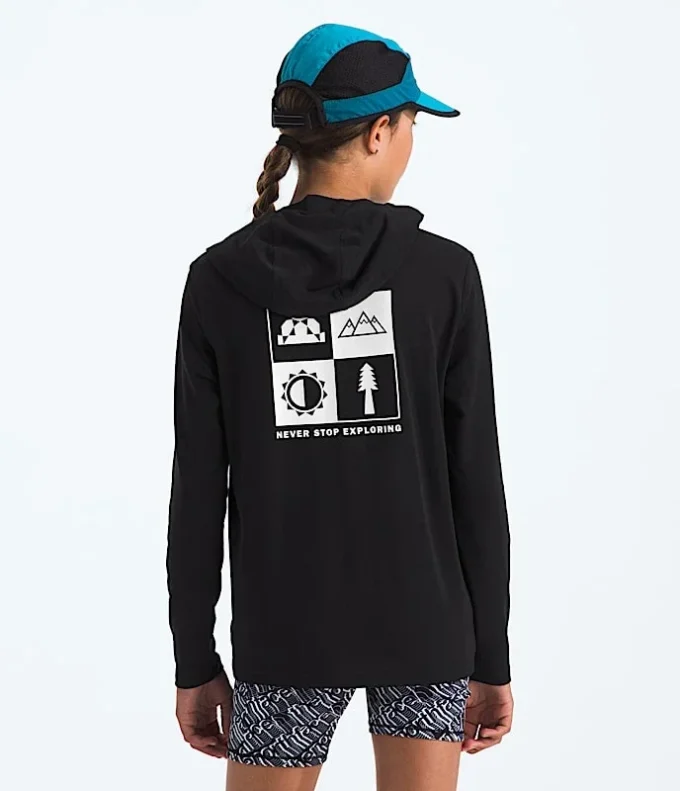 Felpa con cappuccio a maniche lunghe Adventure per bambino e bambina — Grafica Felpa con cappuccio a maniche lunghe Adventure per bambino e bambina — Grafica
