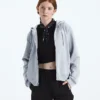 Felpa con cappuccio e zip integrale Evolution Simple Dome da donna