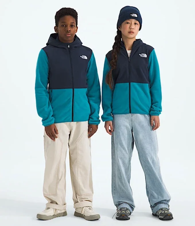 Felpa con cappuccio e zip integrale Glacier per ragazzi e ragazze Felpa con cappuccio e zip integrale Glacier per ragazzi e ragazze