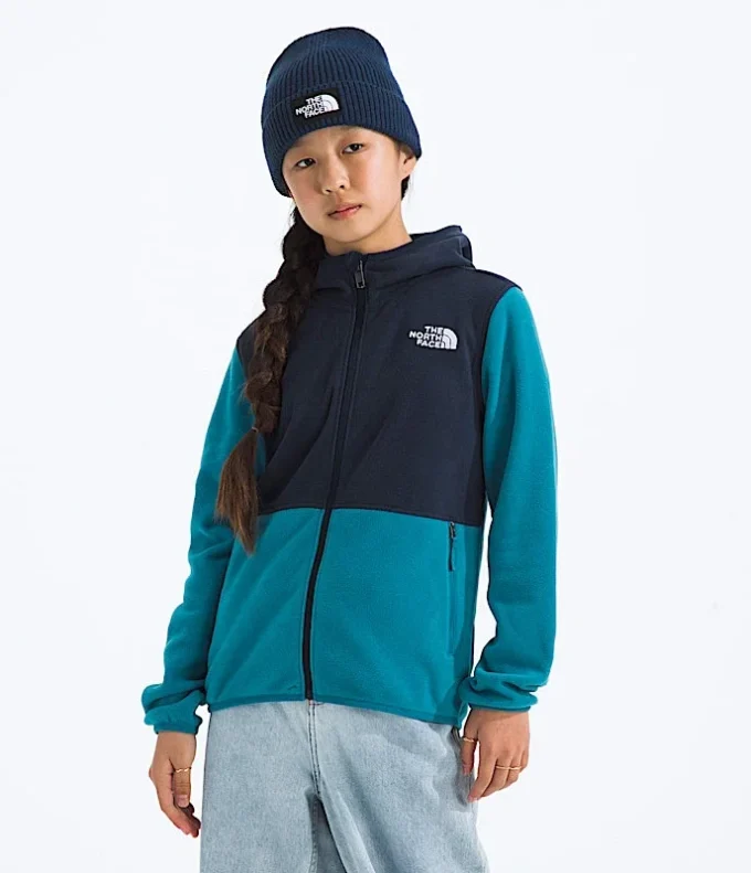 Felpa con cappuccio e zip integrale Glacier per ragazzi e ragazze Felpa con cappuccio e zip integrale Glacier per ragazzi e ragazze