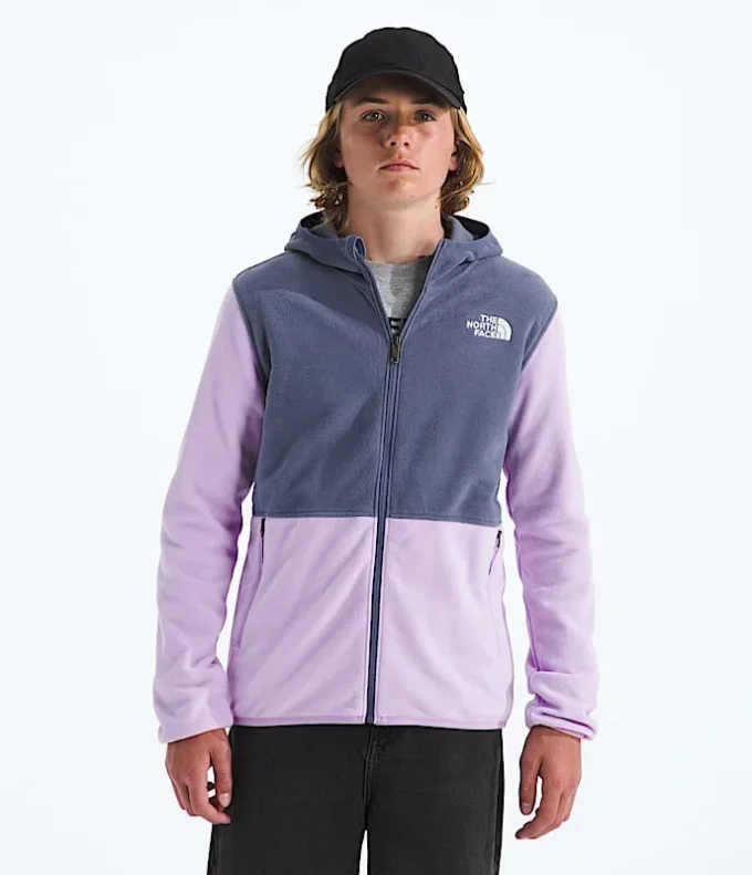 Felpa con cappuccio e zip integrale Glacier per ragazzi e ragazze Felpa con cappuccio e zip integrale Glacier per ragazzi e ragazze