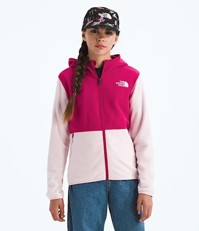 Felpa con cappuccio e zip integrale Glacier per ragazzi e ragazze Felpa con cappuccio e zip integrale Glacier per ragazzi e ragazze