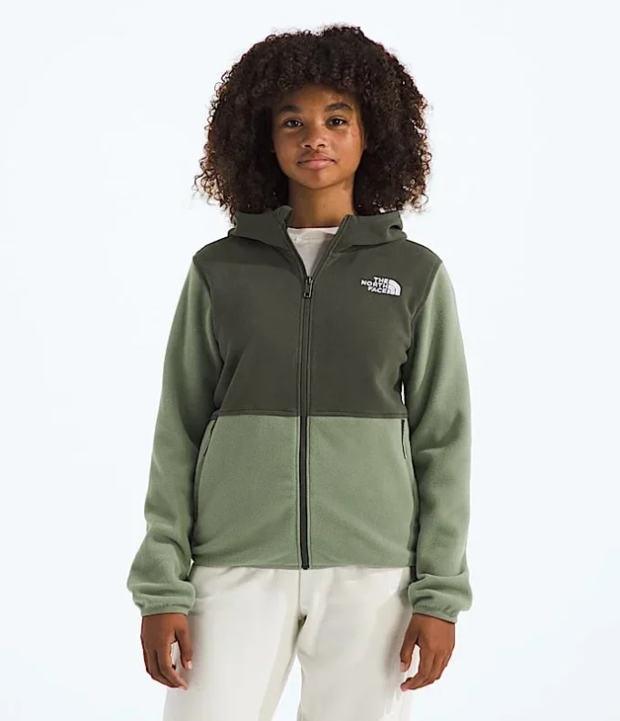 Felpa con cappuccio e zip integrale Glacier per ragazzi e ragazze Felpa con cappuccio e zip integrale Glacier per ragazzi e ragazze