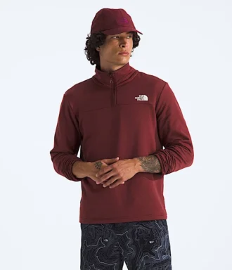 Felpa da uomo Cedar Trail Grid con zip a ½