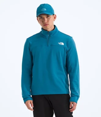 Felpa da uomo Cedar Trail Grid con zip a ½