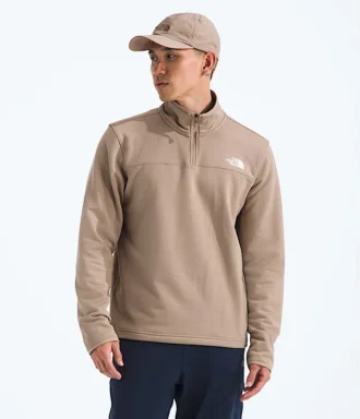 Felpa da uomo Cedar Trail Grid con zip a ½