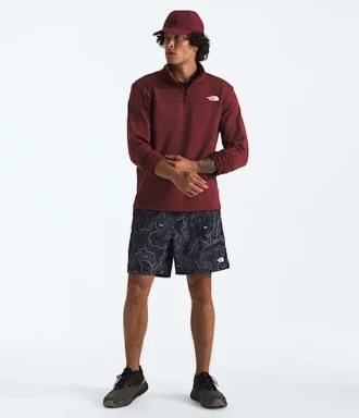 Felpa da uomo Cedar Trail Grid con zip a ½