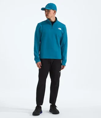 Felpa da uomo Cedar Trail Grid con zip a ½