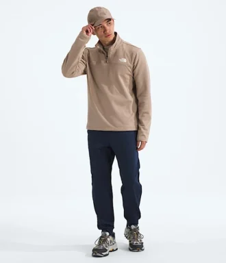Felpa da uomo Cedar Trail Grid con zip a ½