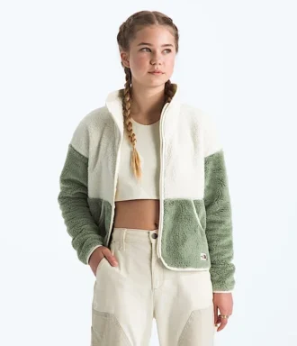 Giacca Cabin Fleece con zip integrale da bambina
