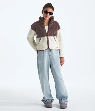 Giacca Cabin Fleece con zip integrale da bambina