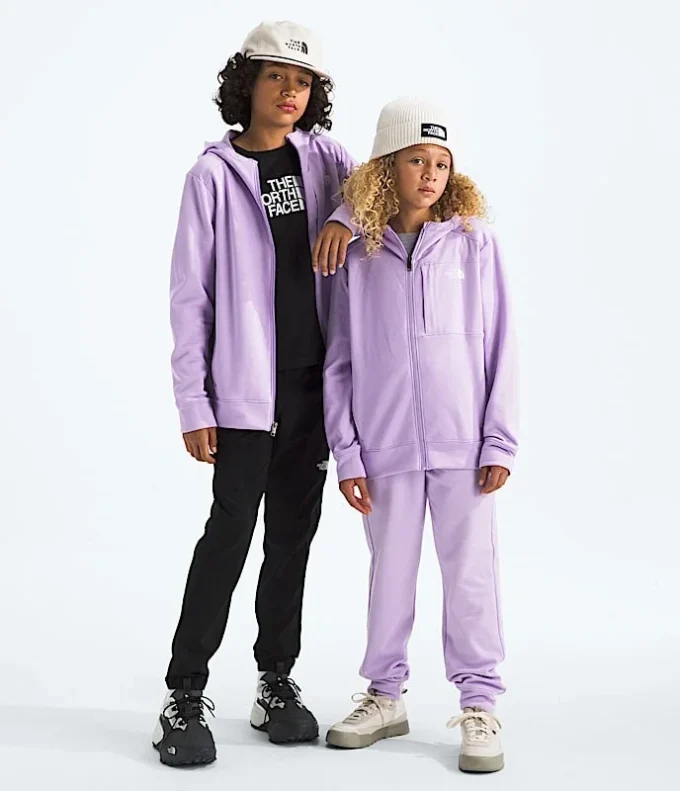 Giacca con cappuccio e zip integrale in pile TNF™ Performance per ragazzi e ragazze Giacca con cappuccio e zip integrale in pile TNF™ Performance per ragazzi e ragazze