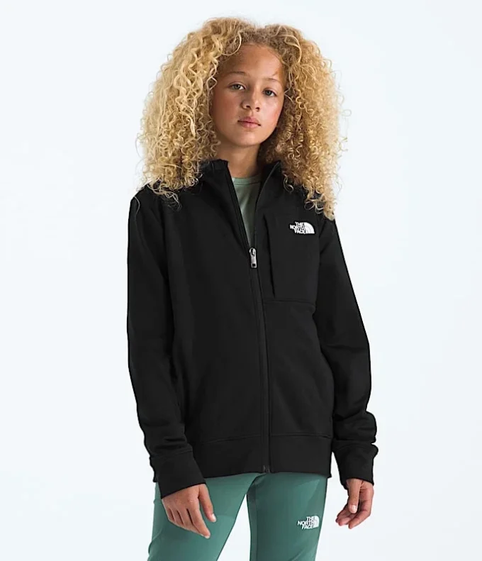 Giacca con cappuccio e zip integrale in pile TNF™ Performance per ragazzi e ragazze Giacca con cappuccio e zip integrale in pile TNF™ Performance per ragazzi e ragazze