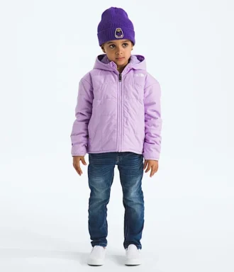 Giacca reversibile con cappuccio e zip integrale Shasta da bambina