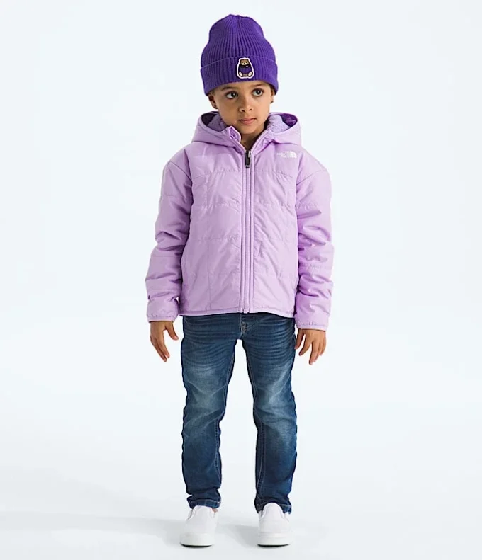 Giacca reversibile con cappuccio e zip integrale Shasta da bambina