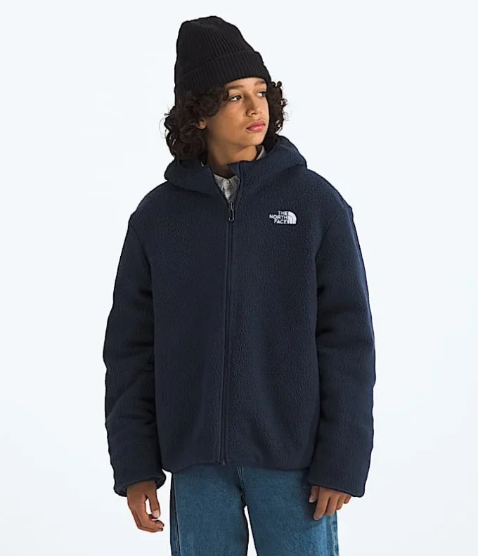 Giacca reversibile con cappuccio e zip integrale Shasta da ragazzo