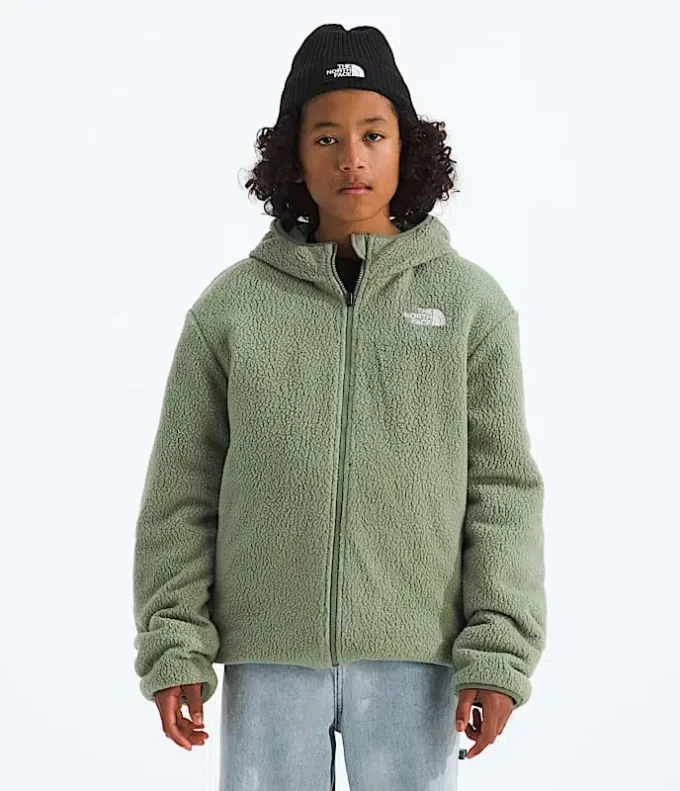 Giacca reversibile con cappuccio e zip integrale Shasta da ragazzo