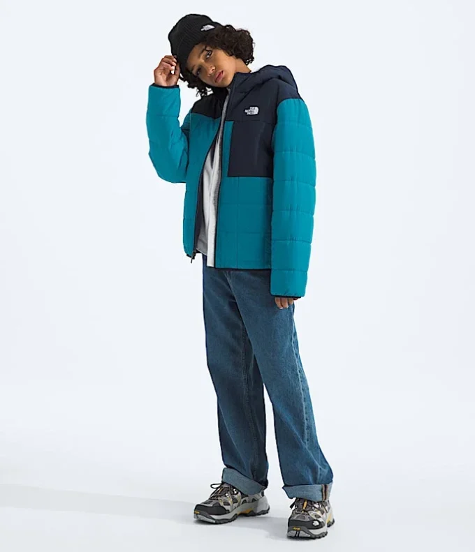 Giacca reversibile con cappuccio e zip integrale Shasta da ragazzo