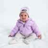 Giacca reversibile con cappuccio e zip integrale Shasta per neonata Giacca reversibile con cappuccio e zip integrale Shasta per neonata