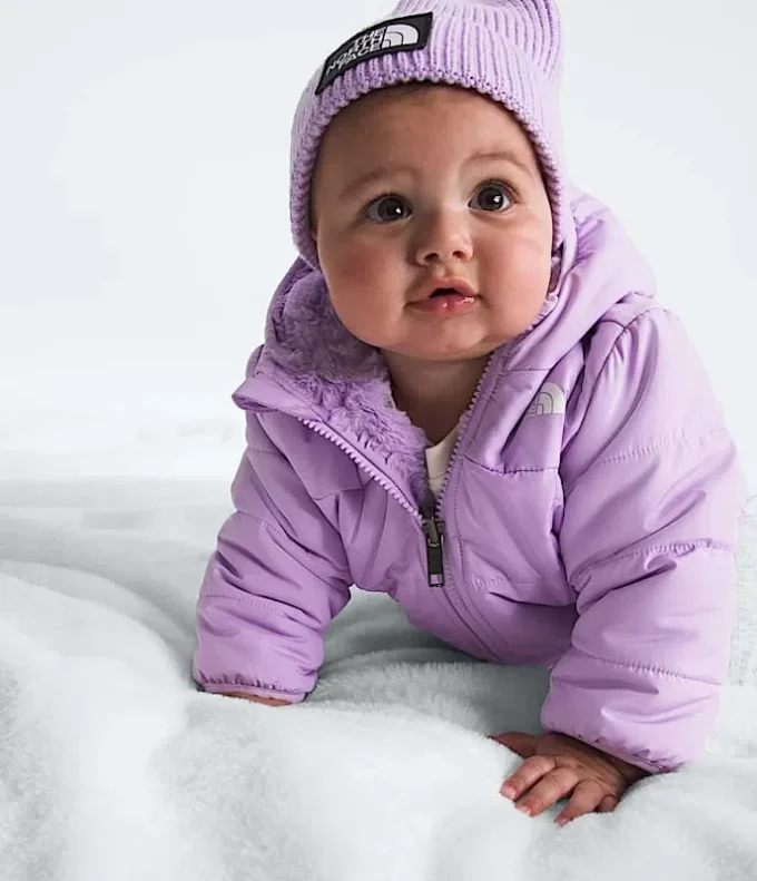 Giacca reversibile con cappuccio e zip integrale Shasta per neonata Giacca reversibile con cappuccio e zip integrale Shasta per neonata