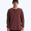 Maglia Henley da uomo a maniche lunghe con motivo waffle Maglia Henley da uomo a maniche lunghe con motivo waffle