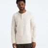 Maglia Henley da uomo a maniche lunghe con motivo waffle Maglia Henley da uomo a maniche lunghe con motivo waffle