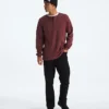 Maglia Henley da uomo a maniche lunghe con motivo waffle Maglia Henley da uomo a maniche lunghe con motivo waffle
