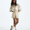Maglia oversize corta in spugna da donna
