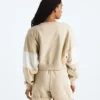 Maglia oversize corta in spugna da donna
