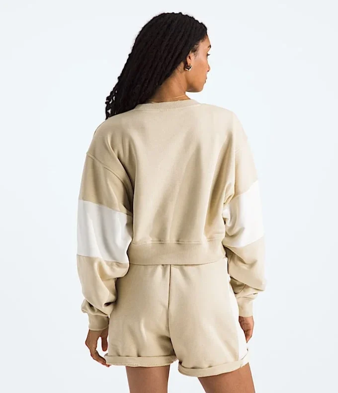 Maglia oversize corta in spugna da donna