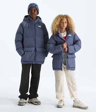 Parka corto foderato in pile North Down per bambino e bambina