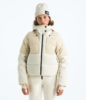 Piumino corto da donna Cold Spell in velluto a coste